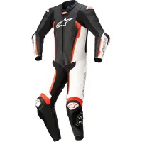 Alpinestars Missile V2 Dragt Sort/Hvid/Neon-rød 52
