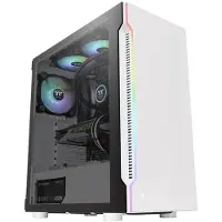 Thermaltake H200 TG Snow RGB - Kabinet - Tower - Sort