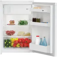 Beko B1754N - Køleskab med fryseenhed - til indbygning - bredde: 54.5 cm - dybde: 54.5 cm - højde: 86.6 cm - 110 liter - Klasse E - hvid