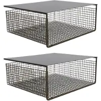 House Doctor Fari metal kurv 30x35 cm 2-pak Sort