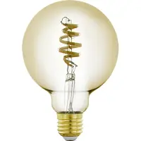 Eglo CONNECT-Z E27 LED G95 amberfarvet globepære med spiral og forskelligt hvidt lys