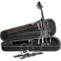 Stagg Formet Elektrisk Violinsæt Sort