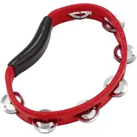 Meinl Tour Hand Tambourine Steel Jingles Red