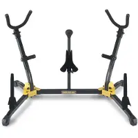 Hercules Stands Hercules DS538B Alto and Tenor Saxophone Dual Stand With 3 Pegs