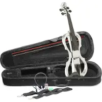 Stagg S-Shaped Electric Violin Outfit White