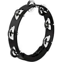 Meinl Tour Tambourine Steel Jingles Black