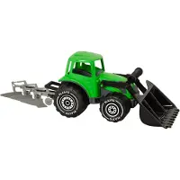 Plasto Tractor with frontloader and plough, 52 cm