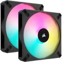 Corsair iCUE AF140 RGB ELITE - Indsats med blæser - høj ydeevne - 140 mm - sort (pakke med 2)