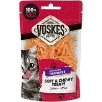 Voskes kyllingefilet strips Soft & Chewy kattesnack (60g)