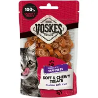 Voskes Soft & Chewy Sushi rolls kylling kattesnack (60g)
