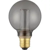 Eglo E27 LED G80 røgfarvet globe dekorationspære med varmt hvidt lys