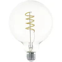Eglo - LED-filament-lyspære - form: G125 - E27 - 4.5 W (tilsvarende 35 W) - klasse F - varmt hvidt lys - 2700 K - gennemsigtig