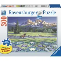 Ravensburger Mountain Quiltscape 300 -stycken stort format Jigsaw -pussel för vuxna - 16788 - Varje bit är unik mjukklicka -teknik betyder att bi