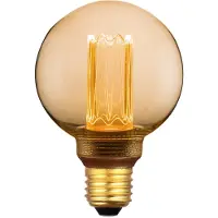 Eglo E27 LED G80 amberfarvet globe dekorationspære med varmt hvidt lys