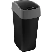 Curver affaldsspand FLIP BIN 50L /SORT/SØLV