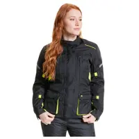 FASTWAY Touring Women 211- Tekstiljakke Sort/Gul 46