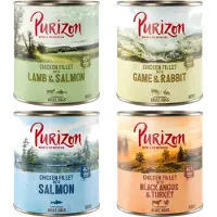 Purizon Økonomipakke: 12 x 800 g Adult - Mix: 4 varianter