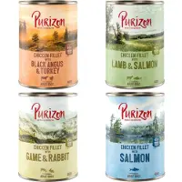 Purizon Økonomipakke: 12 x 400 g Adult - Mix: 4 varianter