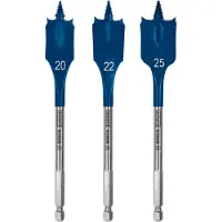 Bosch Expert - Borebitsæt - for træ, spånplade, blødtræ, partikeltavle - 3 stykker - 25 mm, 20 mm, 22 mm - længde: 152 mm