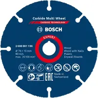 Bosch Powertools SKÆRESKIVE MULTIWHEEL 76X10MM HM