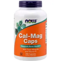 Now , Cal-Mag Kapsler med Vitaminer D og K, 240 Kapsler