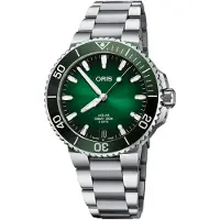 Oris Herreur 01 400 7769 4157-07 8 22 09PEB Aquis Grøn/Stål Ø41.5