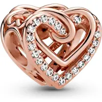 Pandora Hearts & Paw Print Dangle Charm - Kompatibla ögonblick Armband - Smycken för kvinnor - Gåva för kvinnor - gjord med Sterling Silver