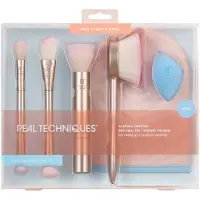 Real Techniques Endless Summer Makeup Brush Kit Premium Quality 6-Piece Set for Face Foundation and Powder