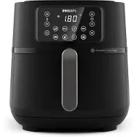 Philips 5000 Series HD9285 XXL Connected - Varmluftsrister - 7.2 liter - 2000 W - mørk sølv/sort
