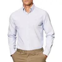 Hackett London Hackett Londontil mænd. HM309361 Oxford fit skræddersyet skjorte blå (XL), Casual, Bomuld, Klassisk, Lange ærmer