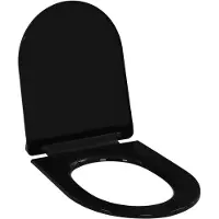 vidaXL toiletsæde med soft-close og quick release-design sort