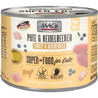 Mac'S Cat kattefoder 12 x 200 g - Kalkun, Oksekød & Blåbær