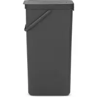 Brabantia SORT & GO RECYCLE BIN, 40 L, Rektangulær, Grå, 267 mm, 341 mm, 620 mm