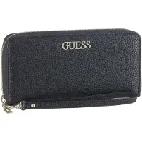GUESS Alby læderpung med lynlås SLG Large Zip, sort