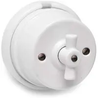 EDM Intage Porcelænsløkkekontakt 10a 250v