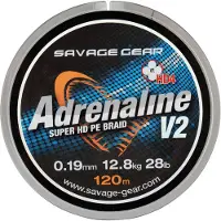 Savage Gear flettet snøre HD4 Adrenaline V2 120m 0,22mm 15kg grey (54831)