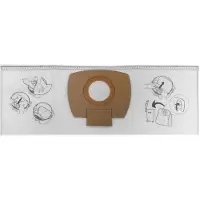 Makita - Filterpose - til støvsugere (pakke med 5) - for P/N: VC2000L, VC2012L, VC2012L/2, VC2512L, VC3011L