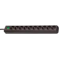 Brennenstuhl Eco-Line med kontakt 10-vejs sort 3 m