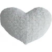 Atmosphera dekorationspude med kunstig pels HEART, grå