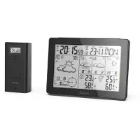 Hama Meteotime, Sort, Anemometer (vindhastighed), Indendørs hygrometer, Indendørs termometer, Udendørs hygrometer,..., Hygrometer, Termometer, Hygrometer, Termometer, km/t, 20 - 95%