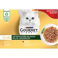 Gourmet Gold Møre Delikatesser - Kylling, laks, oksekød & havfisk - 12 x 85 g