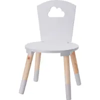 KidCollection børneskammel Clouds, hvid/brun