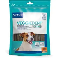 Virbac VeggieDent Small hundegodbid til 10 kg/15 tyggestrips