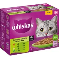 Whiskas Megapakke: 144 x 85 g Senior portionsposer - 7+ Blandet udvalg i sauce