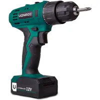 Vonroc Bore-/skruemaskine 12V | Inkl. akku og oplader