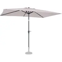 Vonroc Premium Stang Parasol Rapallo 200x300cm | UV 50+ | Rektangulær & tiltbart | Inkl. overtræk | Beige