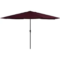 vidaXL udendørs parasol med metalstang 390 cm bordeauxrød