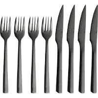 Aida Raw grillbestik 8 dele Sort