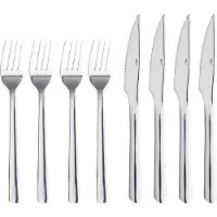 Aida Raw grillbestik 8 dele Blankpoleret rustfrit stål