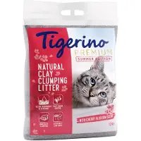 Tigerino Premium kattegrus - Kirsebærblomstduft - begrænset sommerudgave - Økonomipakke: 2 x 12 kg